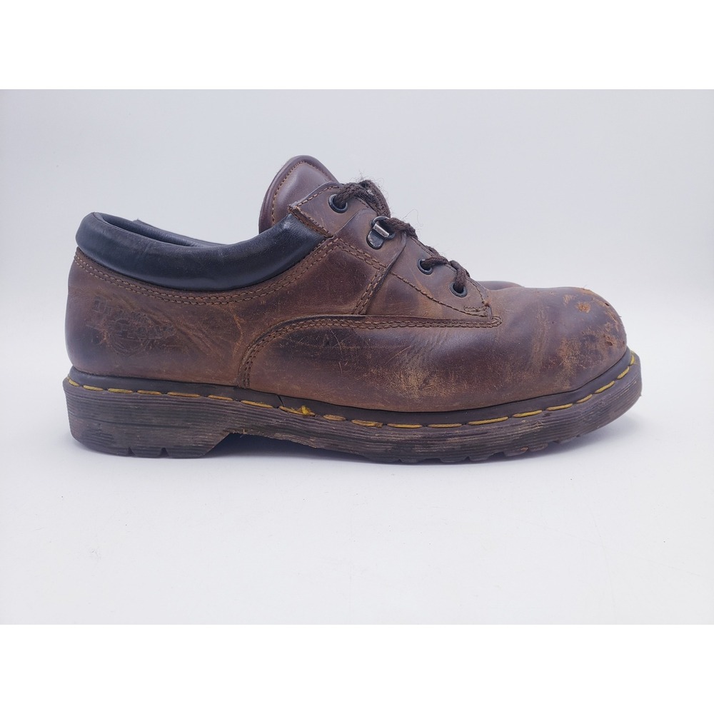 Dr Doc Martens 7733 England Steel Toe Safety Toe Work Shoe Brown Leather UK 11